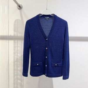 🚩steal authentic Chanel Blue Cardigan